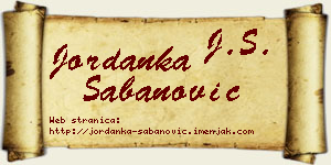 Jordanka Šabanović vizit kartica